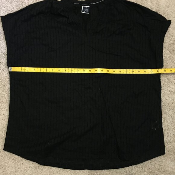 Black Broderie Anglaise 100% Cotton Sleeveless Blouse - Picture 8 of 13